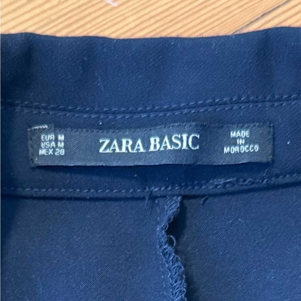 Zara Navy Double Breasted Blazer Romper Jumpsuit with Red Sleeve Stripe Size Med - Picture 8 of 12
